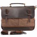 Wholesale Factories Canvas Handbags For Man Genuine Leather Messenger Bags